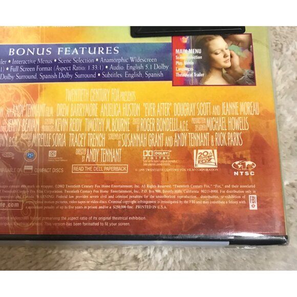 Ever After A Cinderella Story DVD Drew Barrymore Bonus Features - Picture 4 of 4